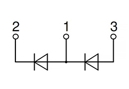 Двопозиційний діодний модуль MDD312-14N1 схема