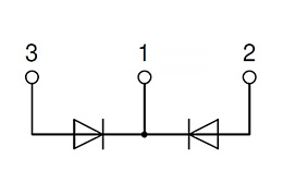 Двопозиційний діодний модуль MDK810-16N2 схема