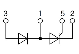 Тиристорно-діодний модуль MCD95-16IO8B схема