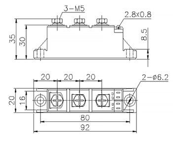 розміри MDC70-25