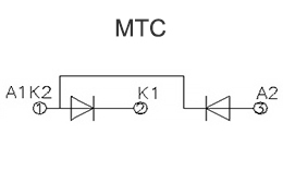 Схема підключення силових діодних модулів MDC
