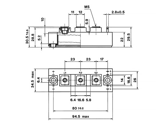 розміри SKM100GB125DN
