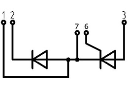 Тиристорно-діодний модуль МД/Т3-160-36-C1