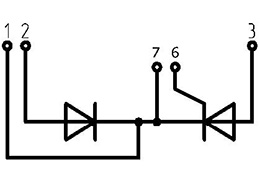 Тиристорно-діодний модуль MD/T4-130-28-F