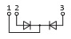 Connection diagram of diode module МД4-155