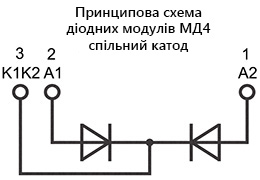 Схема підключення діодного модуля МД4-1000-28-D