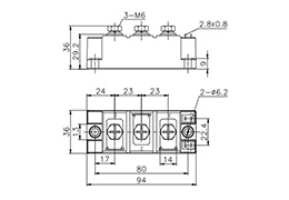 Тиристорно-діодні модулі MFC110 Тиристорно-діодні модулі MFC110