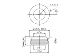 Креслення Y38KPC Розміри Y38KPC