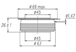 Корпус тиристора KP800-(6...14)